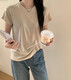 Zhidou Dou Runxi 3883 jours Tobs à manches courtes à manches courtes à manches courtes à manches courtes pour femmes 2025 printemps et d'été Soft Glutinest Loose Base Top Blanc One Taille One Taille