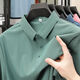 Jinlilai [gebrochener Code, um das Schnäppchen aufzunehmen] Leichte luxuriöse Eisseide coole Textur kurzärmelige Herren-T-Shirt 2025 Neues Männer Polo 12358 Grau und Blau M.