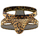 Men's leopard print double trousers, boys' low waist sexy thongs, pure and horny buttock lifting sexy hollowed-out t-trousers, red S90-110Jin[Jin equals 0.5 kg]