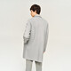 
Peacebird men's woolen coat men's mid-length lapel single-breasted casual wool coat gray 1 (combined) L