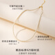 Qlady小米珠珍珠项链女款2025新款银叠戴颈链轻奢感毛衣链耳钉 3mm+延长链(38+5cm)
