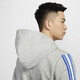 Nike (NIKE) sweatshirt jacket men's spring and autumn sportswear warm loose casual hooded pullover top HJ3882-063 grey inner lilac S