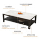 Fanshe coffee table living room simple and modern tempered glass imitation slate marble pattern double layer storage office tea table