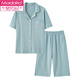 Modal Pyjamas für Frauen 2025 Neue Sommer-Baumwoll-Kurzärmel-Kumpelhose für Frauen im Sommer können Anzug 9892# M empfohlen 80-100jin [Jin entspricht 0,5 kg]