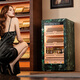CIGARLOONG CL-188C2 cigar cabinet, precise constant temperature and humidity, fingerprint lock, compressor cabinet, natural cedar wood inner tank, WiFi smart control constant humidity cabinet, water ion ammonia removal, household smoke cabinet, 22C emerald pattern cedar wood inner tank