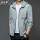 Jeep Spirit Sonnenschutzkleidung für Männer Frühling und Sommer atmungsaktiv und dünne Haut im Freien Sonnenschutzkleidung mit Kapuze -Jacke Trend HN9928 Mist Blue M 170 (Gewicht 120 Jin [Jin gleich 0,5 kg] oder weniger)