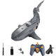 
Remote-controlled mechanical shark great white shark boat submarine fish tank with camera electric simulated whale children's toys Camouflage green six-channel nuclear submarine Official standard