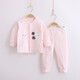 Snoopy baby underwear set pure cotton baby split autumn clothes and autumn pants cotton children's home clothes cute spring and autumn pajamas pink 12034 73