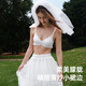 遐（HSIA）[叛逆新娘-白山茶]婚纱法式浪漫唯美蕾丝无钢圈中小胸聚拢文胸罩 白色 M (70C/75A/75B)