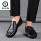 Pecker Chaussures en cuir officielles, chaussures de haricots, cuir vraiment doux, homme 2025 NOUVEAU SUMBRE CUIR SOPE SOPE SEMPLE, SOME SOFD, MEN MEN 6169 BLACK-FLAGHING SEULLE 39