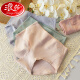 Ropa interior de langsha para mujeres algodón de algodón de algodón puro para mujeres, cola de algodón de grafeno de algodón de verano y pantalones cortos de algodón de algodón suave y transpirable de verano de verano, un color de algodón de algodón de frijoles de la piel + color púrpura [peso aproximadamente 115-135Jin [Jin equivale a 0.5 kg]] todo tamaño] todo tamaño]