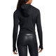 Under Armour MeridianUA simple solid color knitted quick-drying hooded short jacket jacket for women black black S M