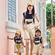 
Xiya Meng Parent-child suits for family of three and four summer overalls for mother and daughter suits different parent-child suits mother and daughter style 2025 Black suit Mom S[-105Jin[Jin equals 0.5 kg]] 85