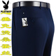 Playboy high-end mulberry silk drooping anti-wrinkle men's trousers summer thin middle-aged high-waist loose straight-leg professional pants T9906 blue-gray boutique thin 29 waist circumference 2 feet 2
