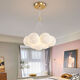 
LED living room main lighting restaurant Nordic creative cream style chandelier bedroom ceiling lamp whole house combination package 0W 0 internal suitable 0lm 9734-black 7 head three colors