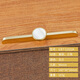 
BEYZK brass cabinet door handle light luxury golden Nordic Chinese style wardrobe drawer modern simple shell round GBT12178A pair of white abalone hole distance 96 diameter 120m