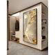 
KAOOSEEN entrance decoration painting facing the door 2024 sense vertical version entrance decoration painting modern light luxury meaning good corridor passing (Jiuyu Happiness) 135751 60*120 Local rich gold frame crystal porcelain painting (crystal porcelain craft + handmade diamond inlay