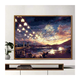 Yonghuan high-difficulty piano family digital oil painting coloring painting gift lights first in the living room decoration painting ZL679 Japanese tea house alone 40x50 delivery frame (black and white gold) color notes