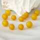Jiale beeswax single bead amber loose beads chicken oil yellow bracelet with round beads natural old beeswax DIY bracelet one item one certificate about 11.5mm0.88-0.92g/A0395