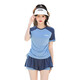 Superior (DUXING) 2025 new sports swimsuit women's large size fat mm meat covering, conservative belly covering, slimming 200 Jin [Jin equals 0.5 kg] Swimsuit 962-6167-Powder powder M 70-90 Jin [Jin equals 0.5 kg]