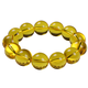 Amber gold amber bracelet Myanmar water purified beeswax golden yellow bracelet single circle round beads 12mm 17 beads standard women's model