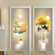 Pegatina de la puerta Autoadhesivo entero Decorativo Decorativo Puerta de madera Renovación Puerta Puerta vieja Puerta de vidrio Feo Pegatina anti-Light MT-3897 Glue de fondo blanco 0cm*0cm