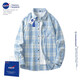 nasawassup official fashion brand co-branded shirt jacket men's autumn and winter Japanese plaid shirt trendy casual inner men's top white 2XL (recommended 130-150Jin [Jin equals 0.5 kg])
