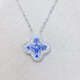 Chili's new natural 3a full body tanzanite pendant dark blue 925 silver fashion simple inlaid