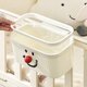 Kezhitu crib side hanging basket bedside diapers storage bag fence diaper table large capacity debris storage box Smiling face model [1 pack] No odor Thickened material