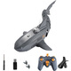 
Luluo submarine toys underwater with camera remote control of great white shark boat whale submarine electronic fish tank with camera grey remote control of shark high-end dual-body battery