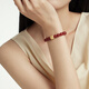 Chow Tai Fook Persimmon Persimmon Ruyi Persimmon Red Chalcedony Birthday Bracelet Gold Bracelet EOR1373 Cross-night Same Style