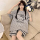 Cute hellokitty pajamas girls' style pure cotton summer short-sleeved thin style plus size fat mm student home clothing QYS-9928 M (suitable for 80-100 Jin [Jin equals 0.5 kg])