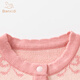 Banxidi baby clothes spring and autumn style baby girl sweater onesie newborn full moon 100-day knitted long-sleeved outing crawling clothes pink 80cm