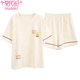 
Modal pajamas women's new summer pure cotton shorts shorts thin summer cute and sweet can be worn outside home clothing set YX-7515 9858 L [recommended 100-120Jin [Jin equals 0.5 kg] wear]
