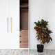 XMSJ brass cabinet door handle modern simple light luxury wardrobe cabinet drawer single hole brass cabinet door solid handle GBT12210 single hole 25mm