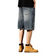 
Yiling Yibei 2025 new American casual denim shorts men's loose large size thin mid-size pants 9923 light blue 28
