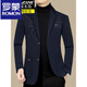 Romon Casual Suit Jacket Men's Suit Autumn and Winter 2025 New Business Casual Middle-Aged Dad Top Burgundy No-Iron Single Suit Jacket 2XL