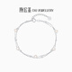 Chao Acer Platinum Pearl Bracelet for Women PT950 Double Layer Simple and Versatile Birthday Gift for Girlfriend Chain Length Approximately 16cm + Tail Chain
