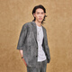 
JDV (J.D.V) JDV Men's Clothing 2025 Summer New Retro Printed All-match Casual Suit Fashion Casual Suit Men Gray Green L 175/100C