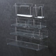 Acrylic wall-mounted storage box desktop wall-mounted acrylic transparent storage box cosmetic mirror cabinet bathroom work station text 4877.U-port transparent basket-medium length 1 with two pairs of mother and child buckles PE