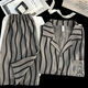 Arctic Velvet Herren Pyjamas 2025 Neue Wolken Sommer Striped Casual Home Clothing Set Dünner Sommer Kurzärärmelte Pyjama Männer 12529 L Empfohlen 100-130jin [Jin ist 0,5 kg]