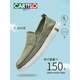 Katile crocodile canvas shoes men's casual shoes one-foot men's shoes summer breathable men's old Beijing cloth shoes men's khaki - versatile and lightweight - 6628 42 standard sports shoes size
