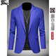 B PRORSUM Burberry Men's White Suit Top Small Suit Jacket Casual Trendy Plus Size Men's Clothes Men's Handsome White S