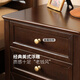 Genji Wood Language Solid Wood Bedside Table Home Simple Medieval Bedside Table American Retro Bedroom Drawer Storage Cabinet Poplar 0.48 Meter Bedside Table