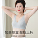 莫代尔妈妈内衣文胸中老年专用聚拢收副乳防下垂无钢圈美背心式胸罩新款 灰蓝+肤色 4XL 体重155-175斤