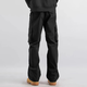 Homlean American funktionale Arbeithose Herren Sommer vielseitiger loser gerader Retro Casualhose HF03 Black XL