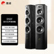 HiVi D50F home theater main audio living room TV audio 2.0 channel floor-standing box HIFI high-fidelity wooden front speaker requires an amplifier