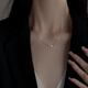 Laomiao 999 Collar de mariposa de plata esterlina para mujeres 2025 Nuevo diseño de nicho de cadena de clavículas Collar colgante de lujo Summer 999 Collar de mariposa