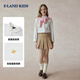 E LAND KIDS children's clothing girls' shirt season new doll collar embroidered long-sleeved top Ivory ivory/39 140