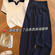 
Yanlifen (yanlifen) European new summer outfit 2025 new style dressing clothes loose white ice silk t-shirt t-shirt two-piece suit women's clothing white top + pants M [100-110Jin[Jin equals 0.5 kg]]